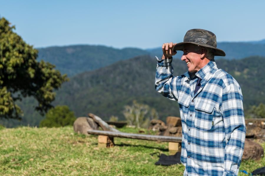 farmer on a field