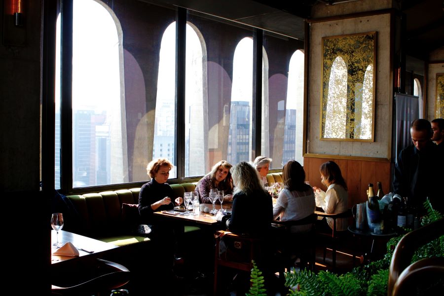 people dining in a restaurant